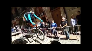 Spanish urban downhill crash