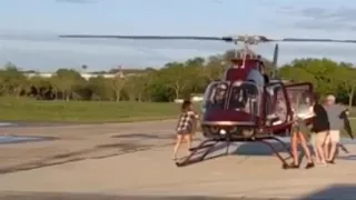 Unsafe operation. Bell 407 passenger