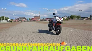 Motorradführerschein: Grundfahraufgaben praktische Prüfung | Piotrrr Moto