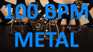 100 BPM - Double Kick METAL - 4/4 Drum Track - Metronome - Drum Beat