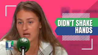 Ukrainian Marta Kostyuk EXPLAINS why she DIDN'T SHAE hands with Belarusian Aryna Sabalenka