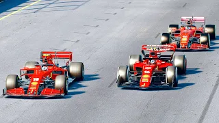 Ferrari F1 2022 vs Ferrari F1 2021 vs Ferrari F1 2020 at Melbourne GP