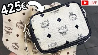 MCM Tasche für 8€ auf dem LIVE Flohmarkt gekauft // Geld verdienen mit Designer Tasche vom Flohmarkt