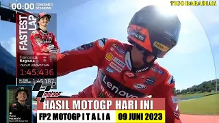 Hasil FP2 MotoGP Italia 2023 ~  Francesco BAGNAIA TERCEPAT,  Bezzecchi P2 ~ MotoGP Hari ini