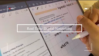 [ASMR]✨ Real Time Study with Me Digital Note-taking Part 1 ✨Goodnotes + Ipad air 4