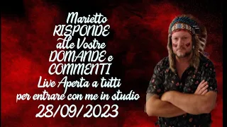 SPECIALE LIVE MILANISTA "ENTRA IN STUDIO CON ME" - MARIETTO RISPONDE a DOMANDE e COMMENTI  28/09/23