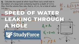 Calculating the Speed of Water Flow Through a Hole | Bernoulli's Equation