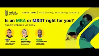 Is an MBA or MSDT right for you?