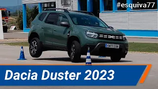 Dacia Duster 2023 - Maniobra de esquiva (moose test) y eslalon | km77.com