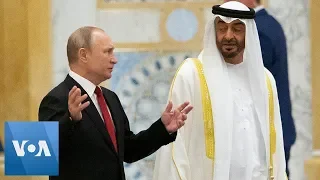 Russia President Putin Arrives Greeted by Crown Prince Al Nahyan in UAE