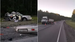 07.07.2021г- двое взрослых и ребёнок погибли в дтп в тюменской области из-за выбежавшего лося.