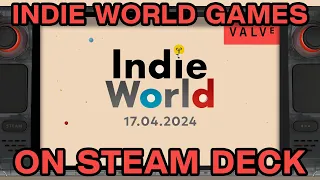 「The Indie World Showcase - Upcoming Steam Deck Titles」