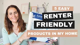 5 EASY RENTER FRIENDLY PRODUCTS IN MY HOME | rental apartment DIY and decorating ideas