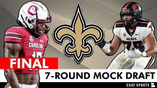 FINAL Saints Mock Draft: Mickey Loomis TRADES UP TWICE In The 2024 NFL Draft | Saints Draft Rumors