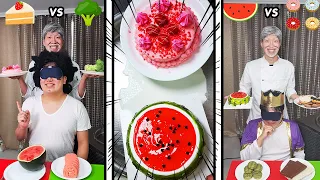 Red vs Green Ice Cream Emoji Challenge | Funny Mukbang | TikTok - HUBA 후바