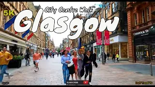 GLASGOW CITY CENTRE WALKING TOUR 4K | Glasgow City Centre Walk | Let's Walk 2021