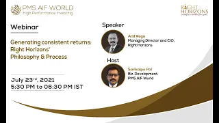 Generating consistent returns: Right Horizons Philosophy & Process | Anil Rego | PMS AIF WORLD