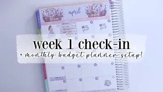 MY MONTHLY BUDGET PLANNER SETUP | Week 1 Check In | Budget with Me - April 2024