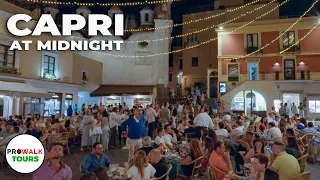 Capri, Italy at Midnight - Party Time - 4K60fps with Captions