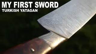 Turkish Yatagan Sword from Damascus steel ~ Making my first Sword