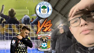 Concede and there BLASTING GOAL MUSIC ... 2 points dropped. Wigan Athletic 1-1 Coventry City