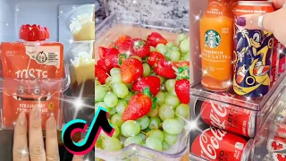 food restock and organizing fridge ASMR tiktok compilation 🍇🍓🍋