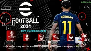 eFOOTBALL PES 2024 PPSSPP Offline Real Faces Camera PS5 New Kits & Latest Transfers 2024 Graphics HD