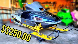 I Spent $250 on a Sled that CAUGHT FIRE | Now it Runs!