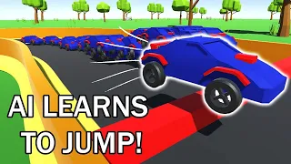 AI Cars Learn to Jump using Natural Selection!