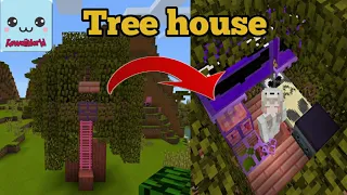 Kawaii world:- How to build a tree house in kawaii world/ Tutorial