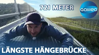 Vincent Dehler auf der längsten Hängebrücke der Welt | Galileo | ProSieben