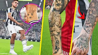 🔥eFootball 2022 - REALISM TATTOOS DETAILS ft. Messi, Neymar, Dybala | Fujimarupes