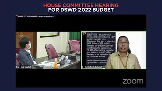 House committee hearing for DSWD 2022 budget