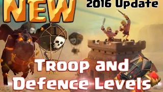 Clash of Clans | New Troop and Defence Levels - May 2016 Update in CoC