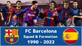 FC Barcelona Squad & Formation 1990 to 2022 with season results