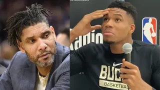 Giannis Antetokounmpo: "I want to be like Tim Duncan. Where the hell is Tim Duncan?!"