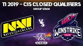 NaVi vs Winstrike - TI9 CIS Regional Qualifiers: Group Stage