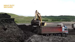 Komatsu pc800 lc loading trucks