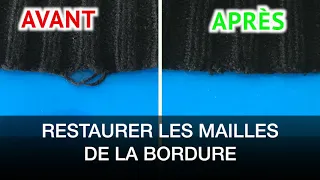 RECOUDRE LE TROU DE LA BORDURE EN MAILLE