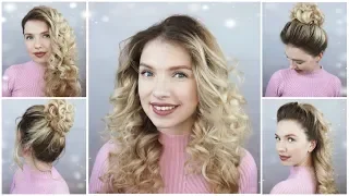 Прически для кудрявых волос. Как сделать локоны на конусную плойку? Curly Hairstyles.