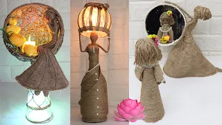 5 Beautiful Jute craft doll | How to decorate doll with jute