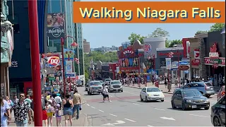 Walking Various Streets of Falls View in Niagara Falls, ON