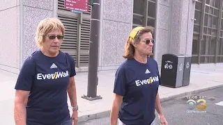 Swimming Star Diana Nyad Leads 'Liberty Walk' From Philly To DC