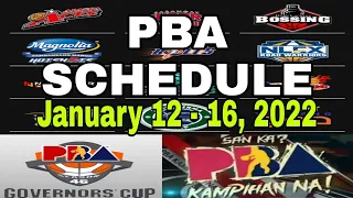 PBA SCHEDULE | JANUARY 12 - 16, 2022 | GOVERNOR'S CUP | Basketball King Iverson