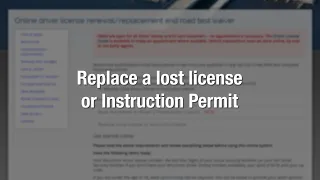 How to replace a lost license or instruction permit