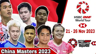 Wakil Indonesia Dan Unggulan Di China Masters 2023