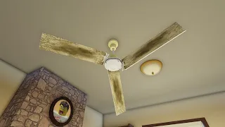 Funny Ceiling Fan Broken in Suburban House | Roblox