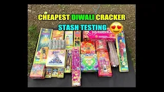 CHEAPEST DIWALI CRACKERS STASH TESTING || LATEST COCK BRAND CRACKERS 🔥😍