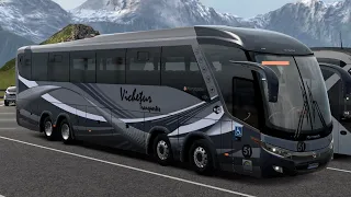 Euro Truck Simulator 2 | Marcopolo Paradiso G7 1200 Bus Mod | Mountain Road Winding Drive
