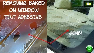 How To Remove Old BAKED ON Tint From Rear Window!